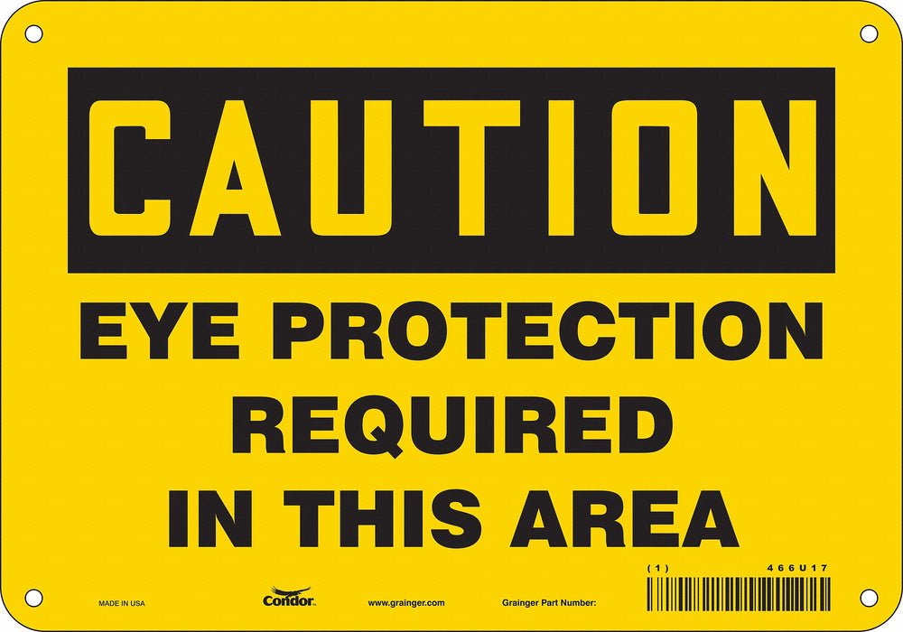 Safety Sign 7 in x 10 in Aluminum