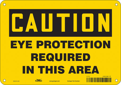 Safety Sign 7 in x 10 in Aluminum