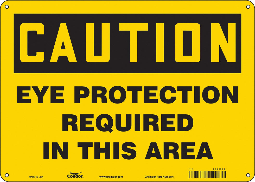 Safety Sign 10 inx14 in Polyethylene
