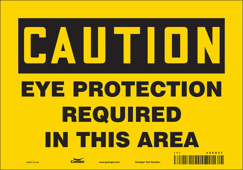 Safety Sign 7 inx10 in Vinyl