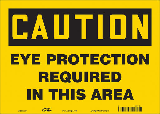 Safety Sign 10 in x 14 in Vinyl