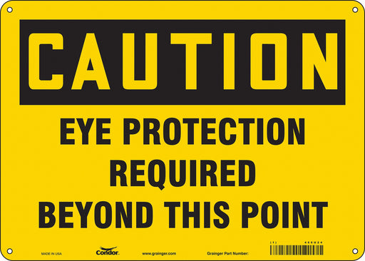 Safety Sign 10 inx14 in Aluminum