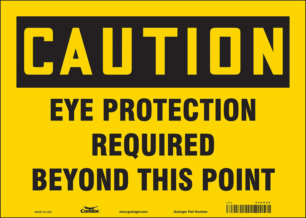Safety Sign 10 inx14 in Vinyl