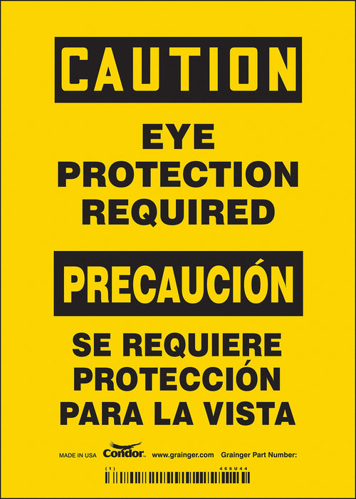 Safety Sign 7 in x 5 in Vinyl