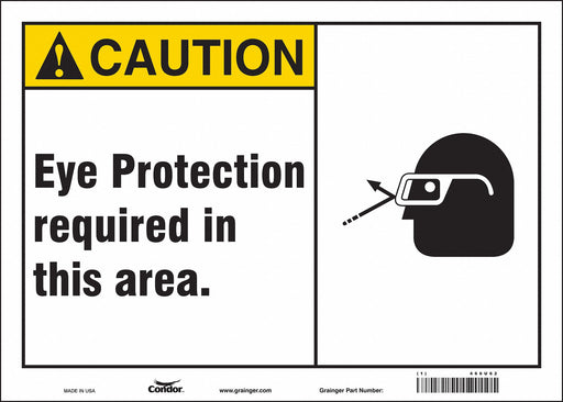 Safety Sign 10 in x 14 in Vinyl