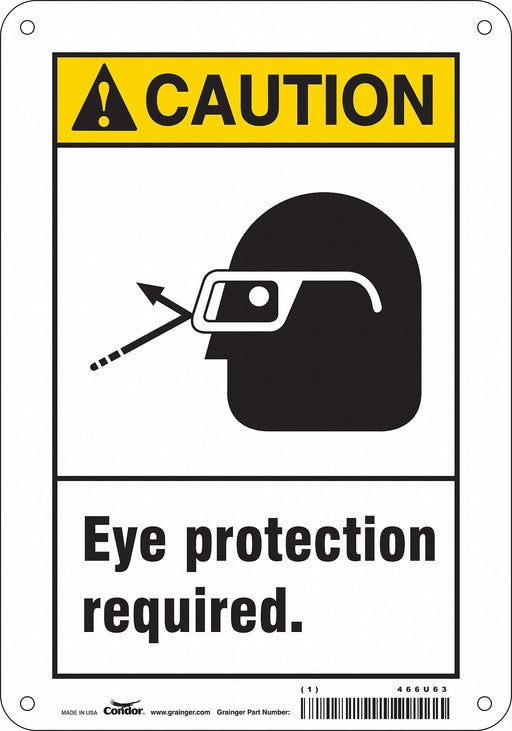 Safety Sign 10 inx7 in Aluminum