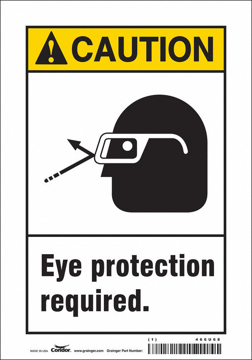 Safety Sign 10 in x 7 in Vinyl