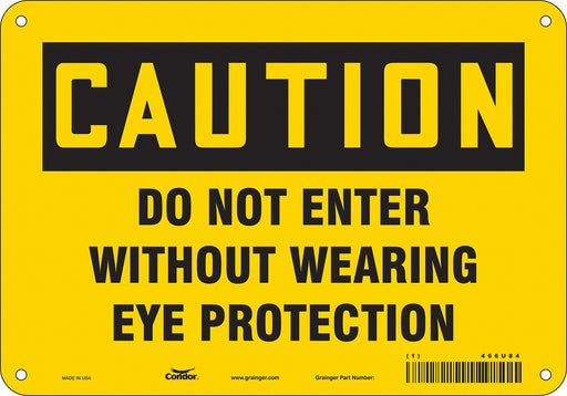 Safety Sign 7 in x 10 in Aluminum