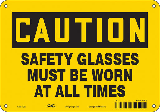 Safety Sign 7 in x 10 in Aluminum
