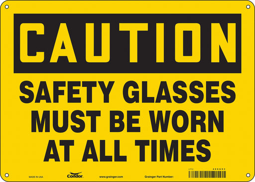 Safety Sign 10 inx14 in Aluminum
