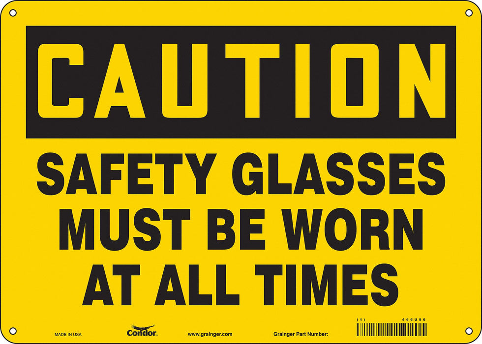 Safety Sign 10 inx14 in Polyethylene