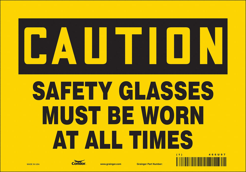 Safety Sign 7 inx10 in Vinyl