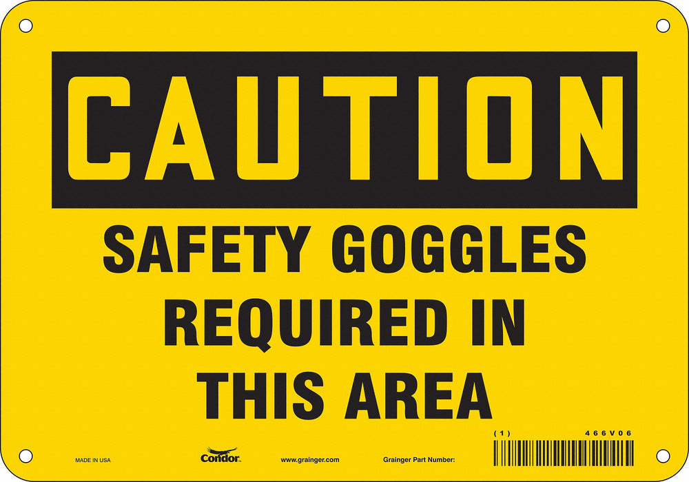 Safety Sign 7 in x 10 in Polyethylene