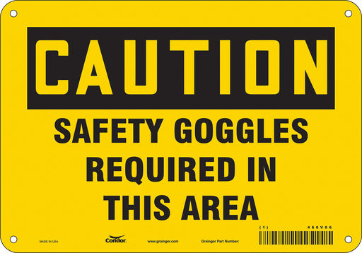 Safety Sign 7 in x 10 in Polyethylene