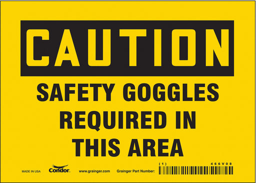 Safety Sign 5 in x 7 in Vinyl