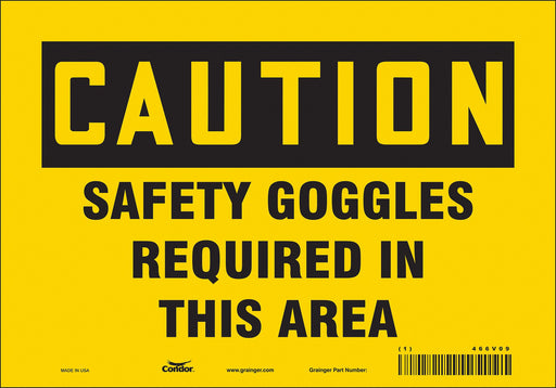 Safety Sign 7 in x 10 in Vinyl