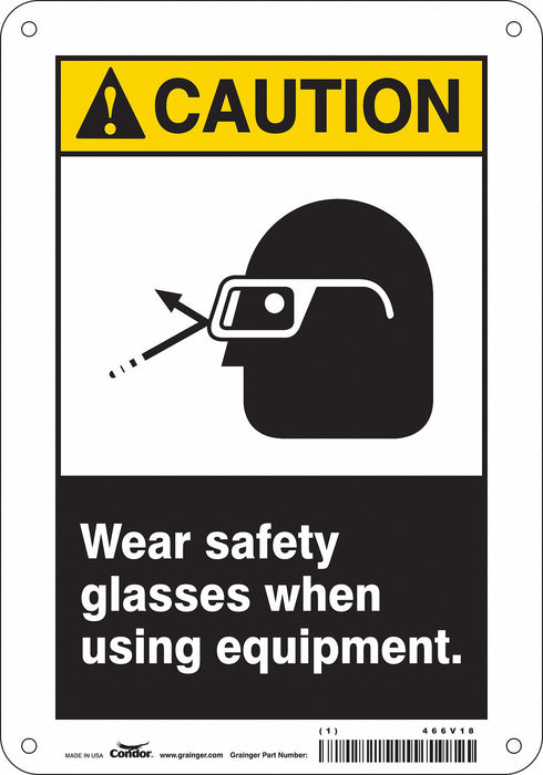 Safety Sign 10 inx7 in Aluminum