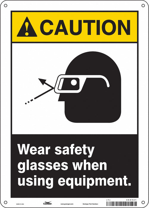Safety Sign 14 in x 10 in Polyethylene
