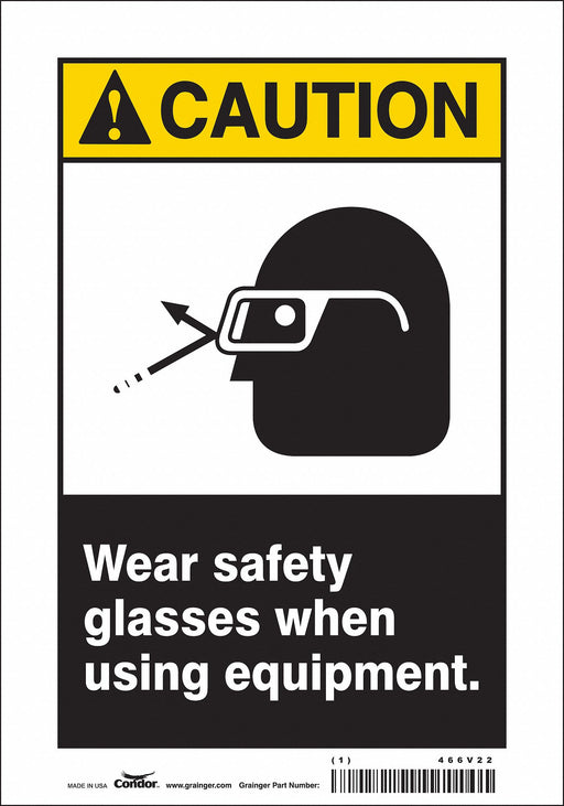 Safety Sign 10 in x 7 in Vinyl