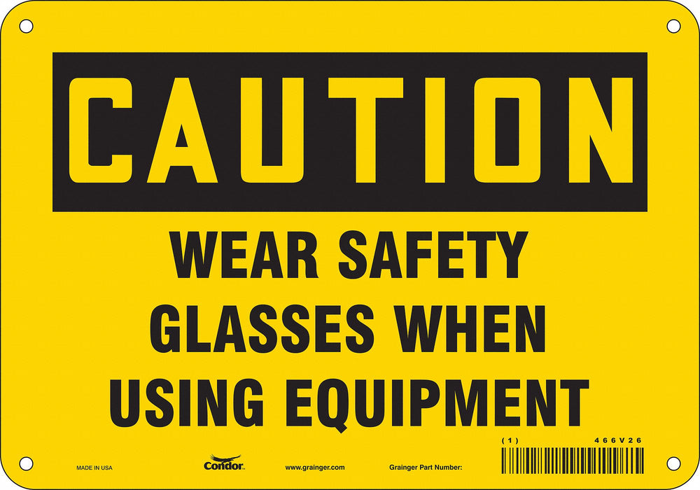 Safety Sign 7 inx10 in Polyethylene