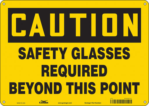 Safety Sign 10 inx14 in Aluminum