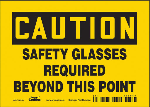 Safety Sign 5 inx7 in Vinyl