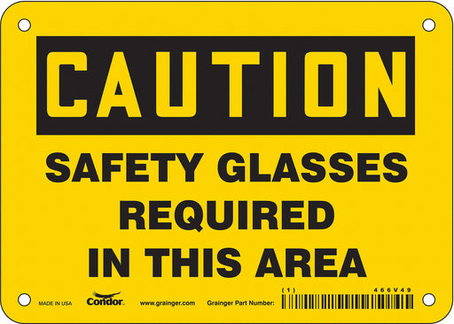 Safety Sign 5 in x 7 in Aluminum