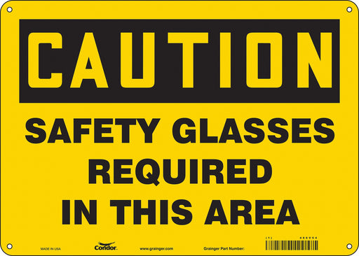 Safety Sign 10 inx14 in Polyethylene