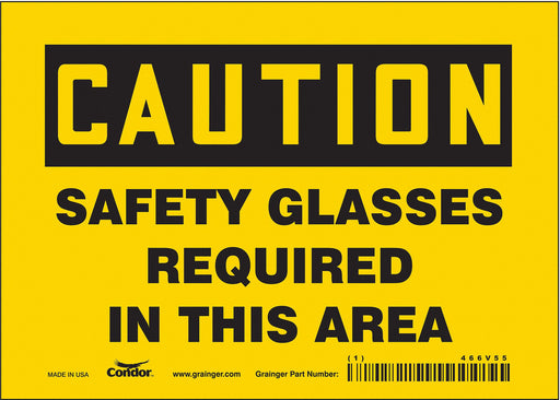 Safety Sign 5 inx7 in Vinyl