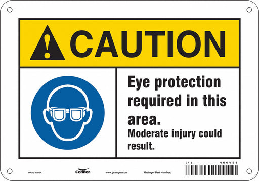 Safety Sign 7 in x 10 in Aluminum