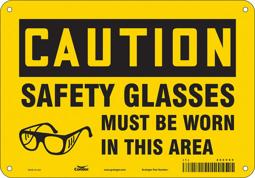 Safety Sign 7 inx10 in Polyethylene