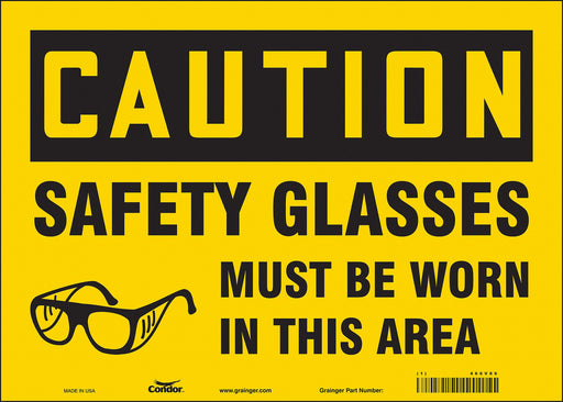 Safety Sign 10 inx14 in Vinyl