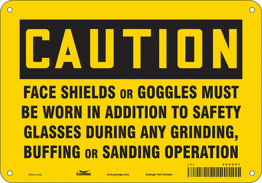 Safety Sign 7 in x 10 in Aluminum