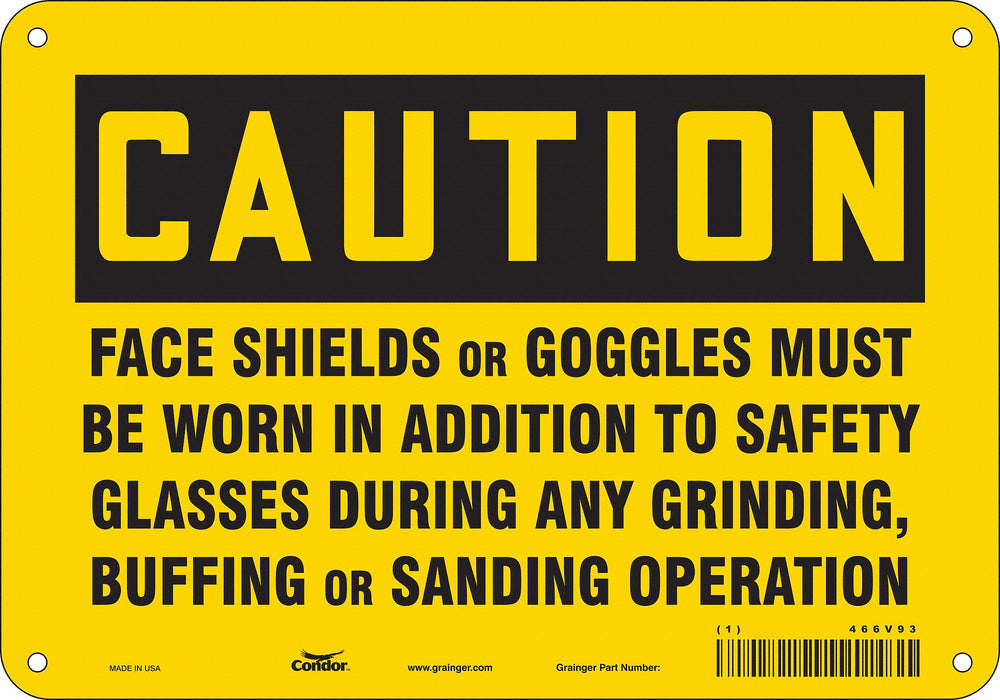 Safety Sign 7 inx10 in Polyethylene
