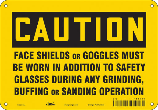Safety Sign 7 inx10 in Polyethylene