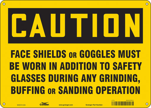 Safety Sign 10 inx14 in Polyethylene