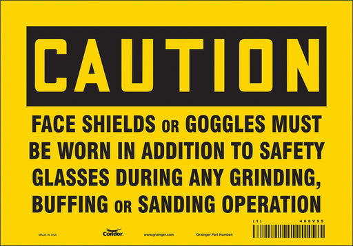 Safety Sign 7 inx10 in Vinyl