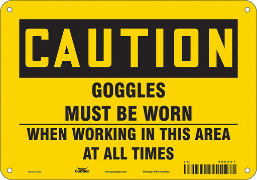 Safety Sign 7 in x 10 in Aluminum