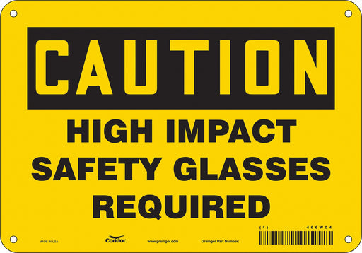 Safety Sign 7 in x 10 in Aluminum