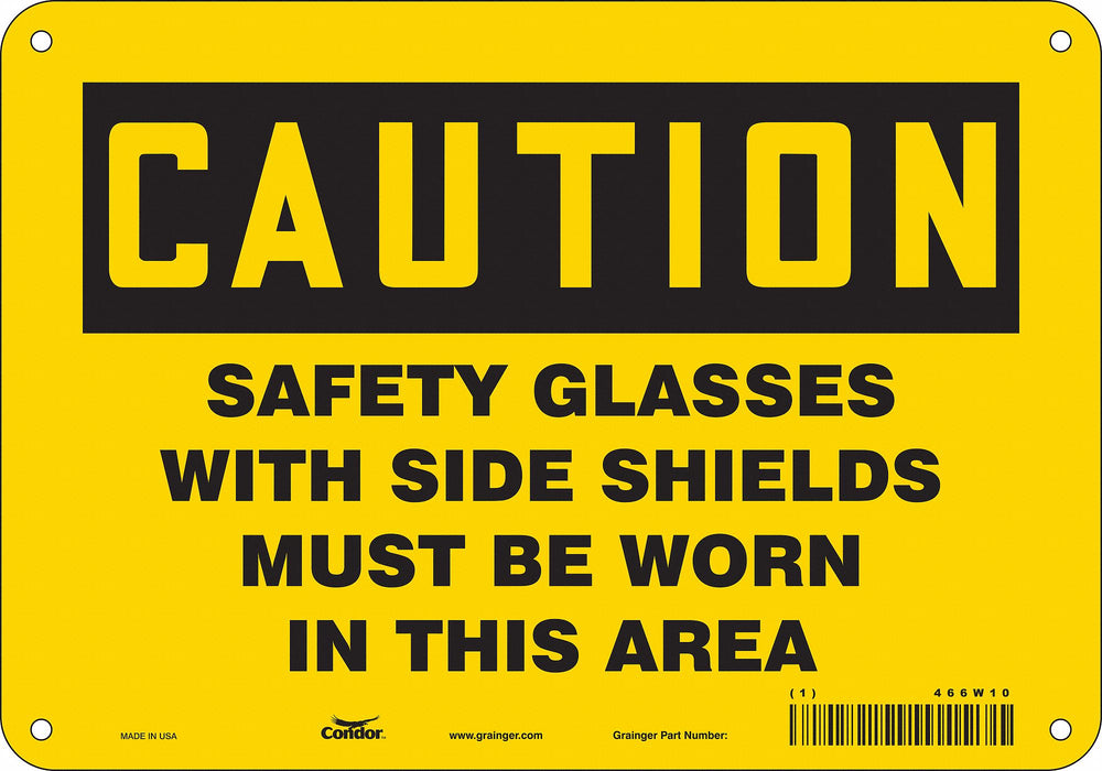 Safety Sign 7 in x 10 in Aluminum
