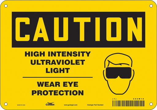 Safety Sign 7 in x 10 in Aluminum