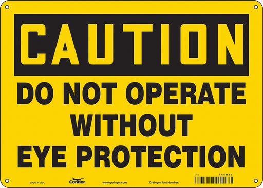 Safety Sign 10 in x 14 in Aluminum