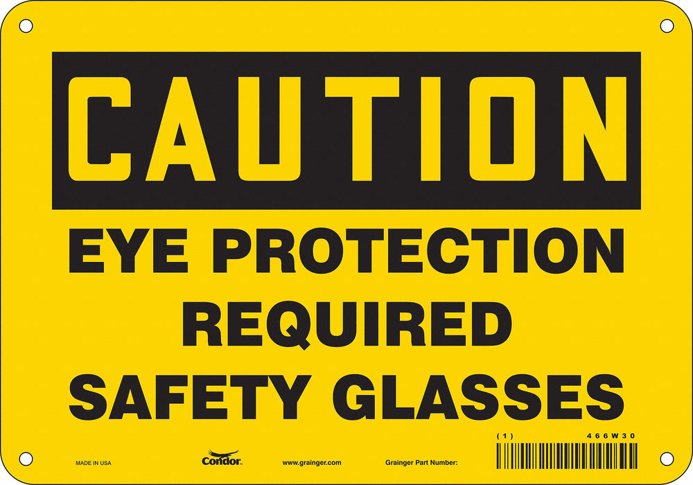 Safety Sign 7 in x 10 in Aluminum