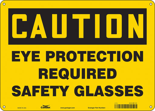 Safety Sign 10 in x 14 in Polyethylene