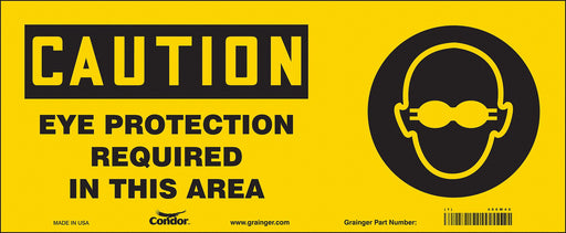 Safety Sign 7 in x 17 in Vinyl