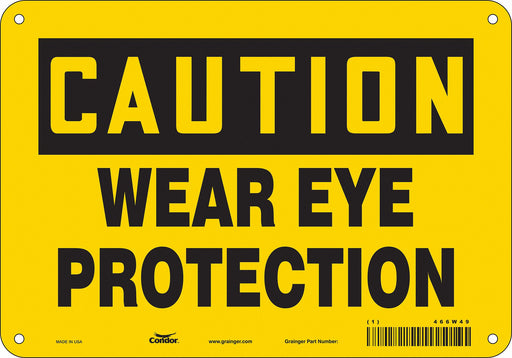 Safety Sign 7 in x 10 in Aluminum