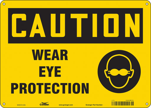Safety Sign 10 in x 14 in Aluminum