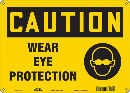 Safety Sign 10 in x 14 in Polyethylene