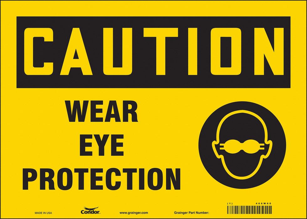 Safety Sign 10 in x 14 in Vinyl