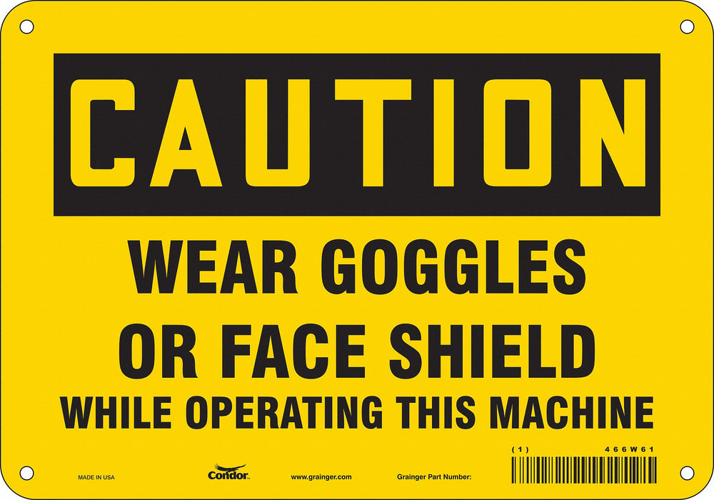 Safety Sign 7 in x 10 in Aluminum
